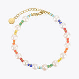 Colorful Seed Beaded Pearl Bracelet for Women