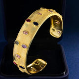 Horseshoe Shape Zirconia Bangle Women's Bracelet Jewelry