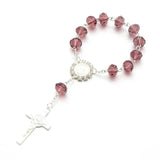 10pcs Baptism Favors Crystal Beaded Catholic Rosary Bracelet