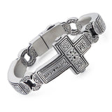 Vintage Metal Bangle Stainless Steel Heavy Mens Retro Punk Bracelets