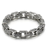 Vintage Totem Cuban Chain Stainless Steel Men's Charm Bracelet