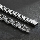 Vintage Totem Cuban Chain Stainless Steel Men's Charm Bracelet