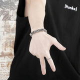 Vintage Totem Cuban Chain Stainless Steel Men's Charm Bracelet