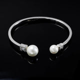 Pearl Bangle for Women Bracelet with Cubic Zirconia Dubai Jewelry