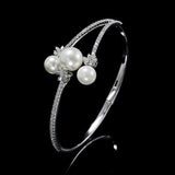 Pearl Bangle for Women Bracelet with Cubic Zirconia Dubai Jewelry