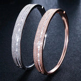 CWWZircons Cubic Zirconia Open Cuff Bracelet Bangle for Women