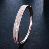 CWWZircons Cubic Zirconia Open Cuff Bracelet Bangle for Women