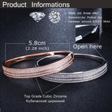 CWWZircons Cubic Zirconia Open Cuff Bracelet Bangle for Women