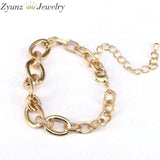 Punk Chain Bracelet with CZ Micro Pave for Women