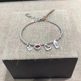 Yisheng Alloy Bead Bracelet with Silver Clasp