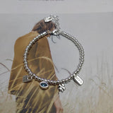 Yisheng Alloy Bead Bracelet with Silver Clasp