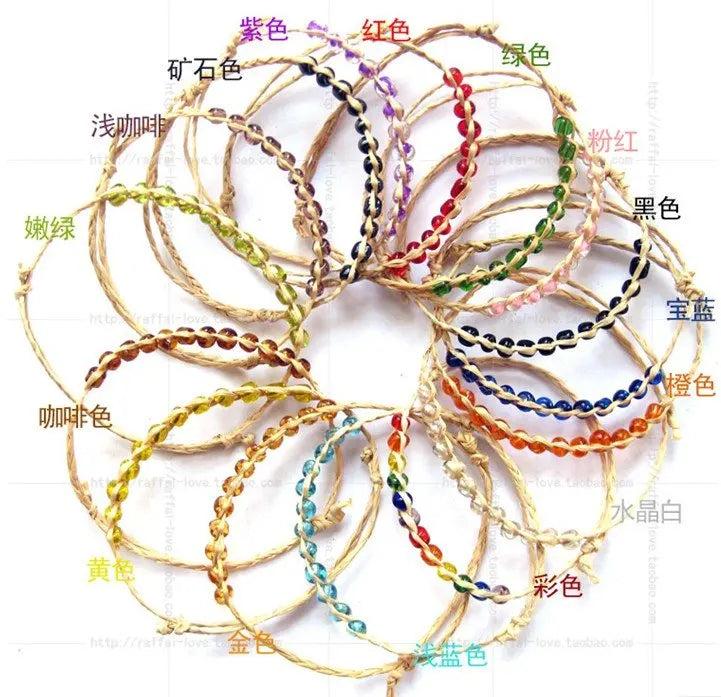 100pcs 12 Beads Raffia Bracelet Measle Beads 12pcs Bracelet