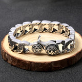 Men's Domineering Retro Ring Buckle Bracelet Punk Style Jewelry