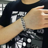 Men's Domineering Retro Ring Buckle Bracelet Punk Style Jewelry