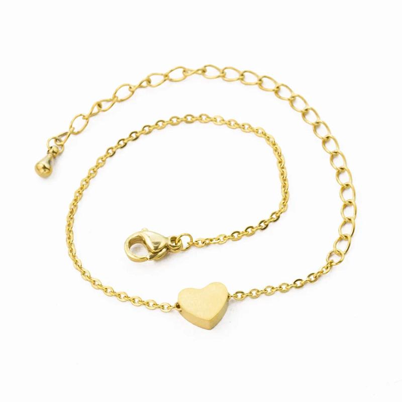 10pcs Stainless Steel Heart Bracelets for Women