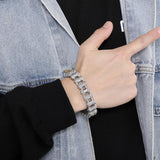 Men Stainless Steel Charm Bracelet Motorcycle Bike Chain Link Bracelet