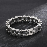 Men Stainless Steel Charm Bracelet Motorcycle Bike Chain Link Bracelet