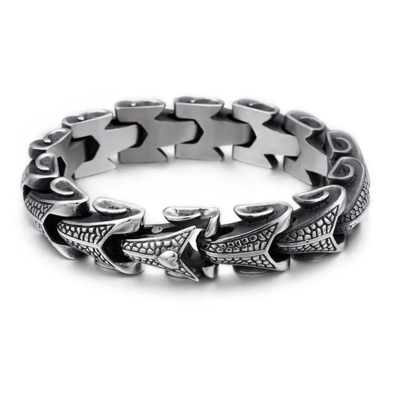 Vintage Dragon Stainless Steel Bracelet Punk Mens Bracelet