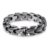 Vintage Dragon Stainless Steel Bracelet Punk Mens Bracelet