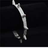 Hip Hop Iced Out Bling CZ Rose Silver Bracelets