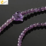 CSJA Purple Crystal Wrap Bracelet Amethyst Fox Charms Bangle