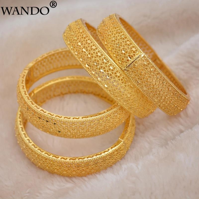 Wando 4pcs Women Bangle Bracelet Dubai Spain Bride Wedding Bracelet