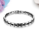 Pink Ceramic Bracelet Stainless Steel Bangle Classic Jewelry