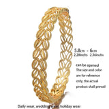 4Pcs Plated Bangle For Women Dubai Bride Wedding Ethiopian Bracelet