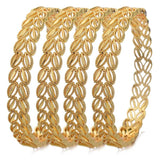4Pcs Plated Bangle For Women Dubai Bride Wedding Ethiopian Bracelet