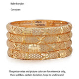 Flower Small Child Bangles for Girls Kids Bracelet Baby Gift