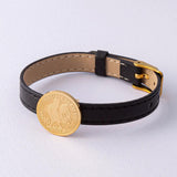 Colored Wrist Watch Coin Stainless Steel Bracelet