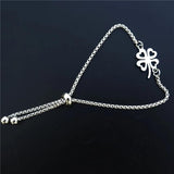 12 Pieces Stainless Steel 4 Leaves Lucky Clover Bracelet Mix Styles