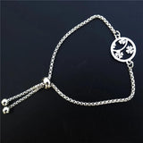 12 Pieces Stainless Steel 4 Leaves Lucky Clover Bracelet Mix Styles