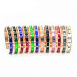 Stainless Steel Rose Cuff Bracelet Bangle ST03