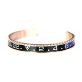 Stainless Steel Rose Cuff Bracelet Bangle ST03