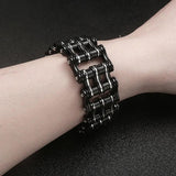 Men Bracelets Heavy Chain Biker Link Bracelets Stainless Steel Jewelry