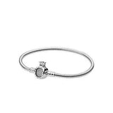925 Silver Beaded Bracelet DIY Charm Basic Chain Type Silver Bead Bracelet