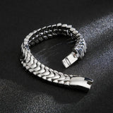 High Polished Gothic Bracelet Steel Snake Chain Punk Men Bangle
