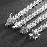 12mm Wide Animal Series Bracelet Punk Men's Stainless Steel Zodiac