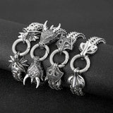 12mm Wide Animal Series Bracelet Punk Men's Stainless Steel Zodiac