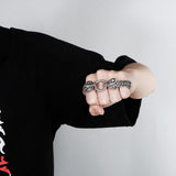12mm Wide Animal Series Bracelet Punk Men's Stainless Steel Zodiac