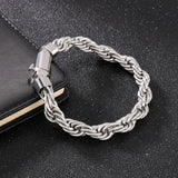 10mm Rope Chain Bracelet Men Stainless Steel Gift