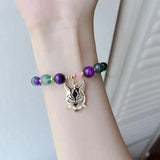 Genshin Impact Ayaka Fan Bracelet Crystal Beads Women Jewelry