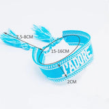 10pcs Heart Stars Wrap Bracelet Metal Buckle Lace Up Adjustable Fabric Bracelets