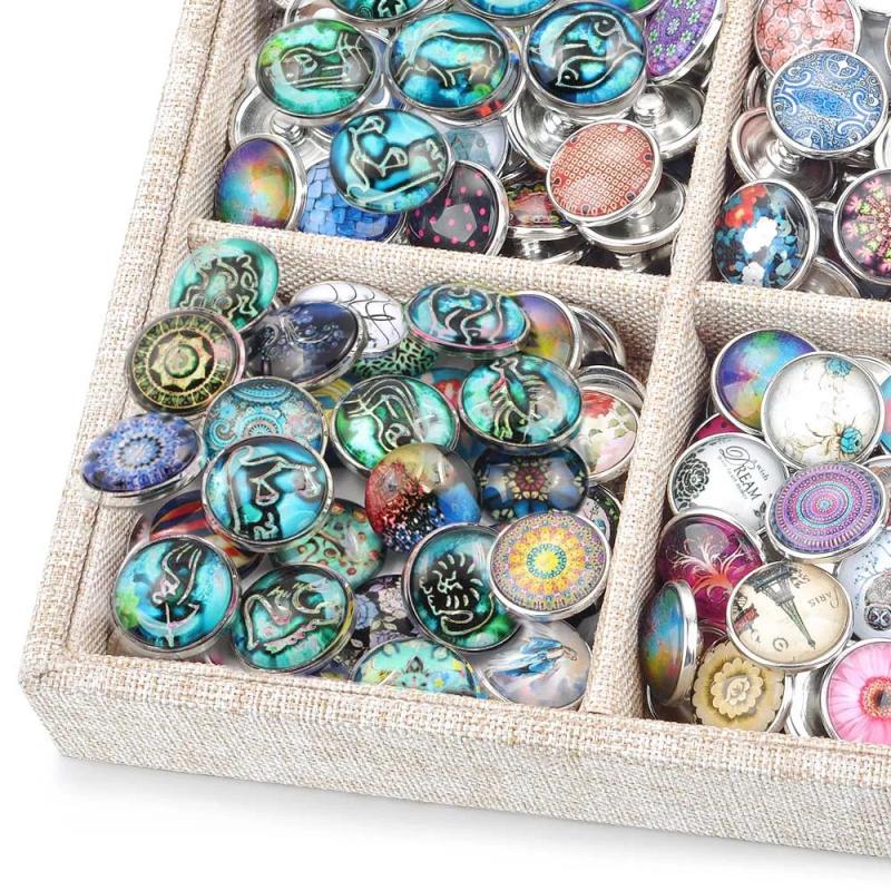 18mm Glass Crystal Snap Button Jewelry DIY Charm Bracelet Necklace Bulk