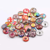 18mm Glass Crystal Snap Button Jewelry DIY Charm Bracelet Necklace Bulk