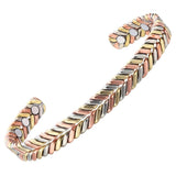 Open Cuff Magnetic Copper Bangle Bracelet for Women - Rose Color