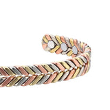 Open Cuff Magnetic Copper Bangle Bracelet for Women - Rose Color