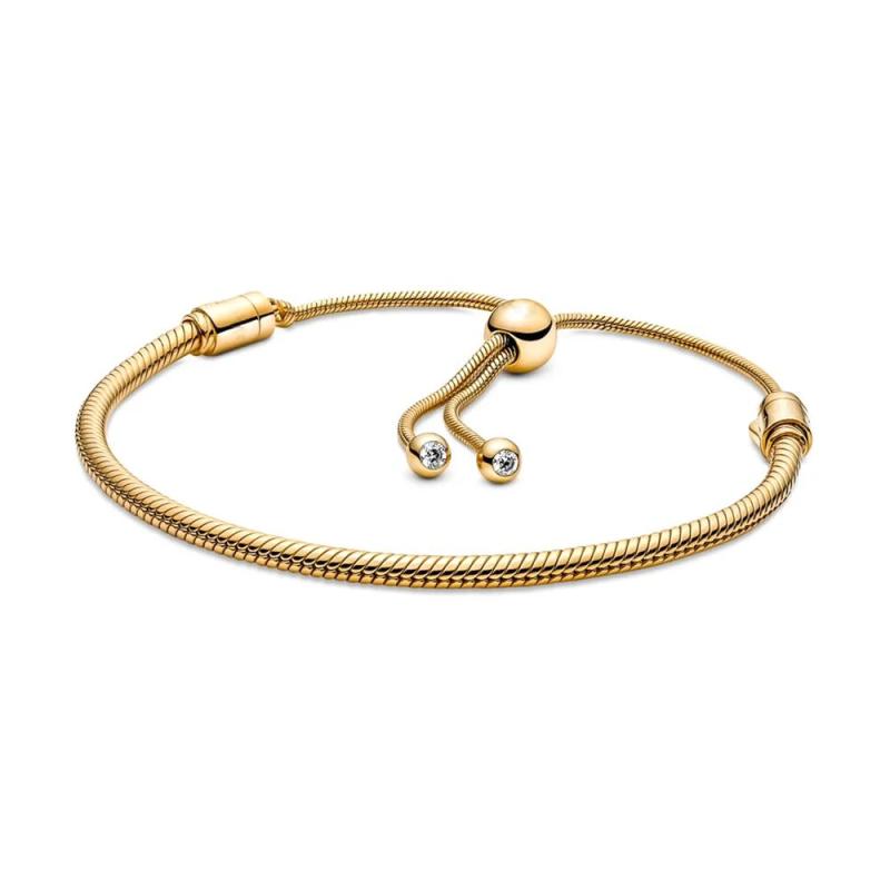 925 Silver Heart Clasp Snake Chain Slider Bracelet