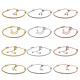 925 Silver Heart Clasp Snake Chain Slider Bracelet